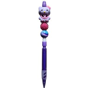Hello Kitty Beaded Mechanical Pencil Focal Bead Purple
